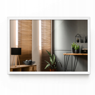 Kúpeľňové zrkadlo - Nástenné zrkadlo Tulup, obdĺžnik, drevený rám, 1000 x 700 mm
