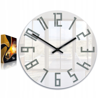 Hodiny - Nástenné hodiny ModernClock biele, čierne, odtiene sivej, 32 cm