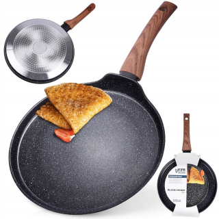 Panvica - Panvica na palacinky Vilde Black & Wood, 26 cm, žula