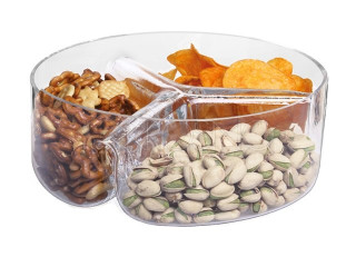 Trojdielna sklenená misa Krosno Sweet&Savoury 24 cm