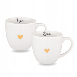 Porcelánové hrnčeky pre pár Muž a Žena 300 ml, 2 ks