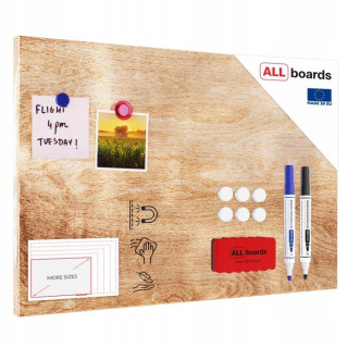 Magnetická tabuľa ALLboards METALboards drevo 60 × 40 cm