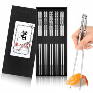 Oceľové paličky na sushi 24 cm, 5 párov