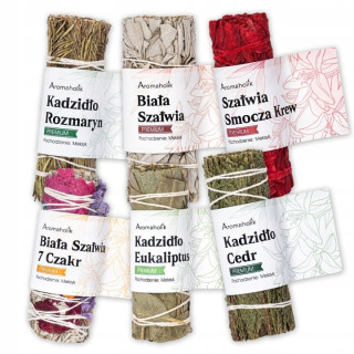 Sada šiestich ručne viazaných kadidlových zväzkov Aromaholik