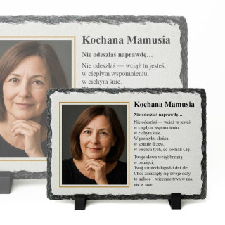 Personalizovaná kamenná fototabuľka na hrob 20 × 30 cm