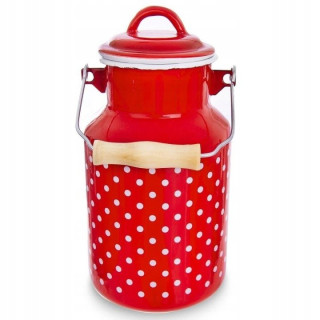 Retro nádoba na mlieko s vekom a rukoväťou, 2 l