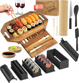 Súprava na prípravu sushi YH-27PS s drevenou táckou