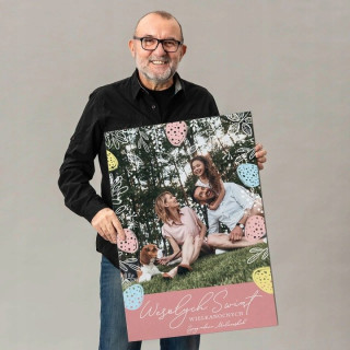 Personalizovaná veľkonočná pohľadnica s fotografiou 50 × 70 cm