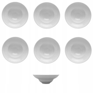Hlboké porcelánové taniere Lubiana Kaszub/Hel 26 cm, 6 ks