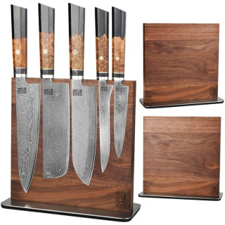 Magnetický stojan na nože T-Bone z orecha 24,5 × 22,8 cm