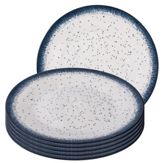 Porcelánové jedálenské taniere Altom Design Hello Blue 26,5 cm, 6 ks