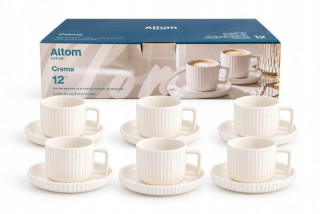 Porcelánové šálky Altom Design Crema 250 ml, 6 ks