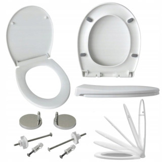 Estiva 11 biela WC doska 37,3 × 43,5 cm s pomalým sklápaním