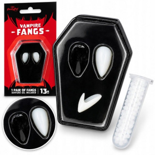 Plastové upírske tesáky PartyPal PP910109, 13 mm