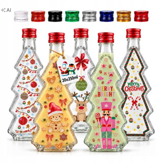 Sada 20 sklenených fliaš Bimberek Choinka 250 ml