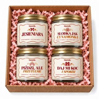 Jesenná súprava 4 sójových sviečok Martelle Jesieniara po 250 g