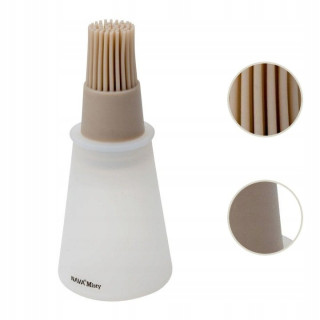 Silikónový kuchynský štetec Nava Misty s nádobkou na olej