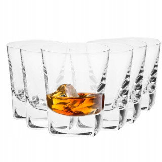 Krosno Caro ručne formované poháre na whisky, 6 × 280 ml