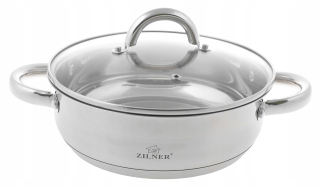 Hrniec, kastrol - INDUKCIA Hrniec nízky s plochou 22 cm 2,6L 7402