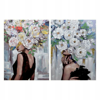 DKD DOMOV DECONCE KVETY Picture Modern (90 x 3 x 12