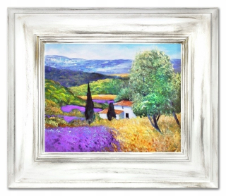 Provencal Painting s 1D levanduľovými poliami